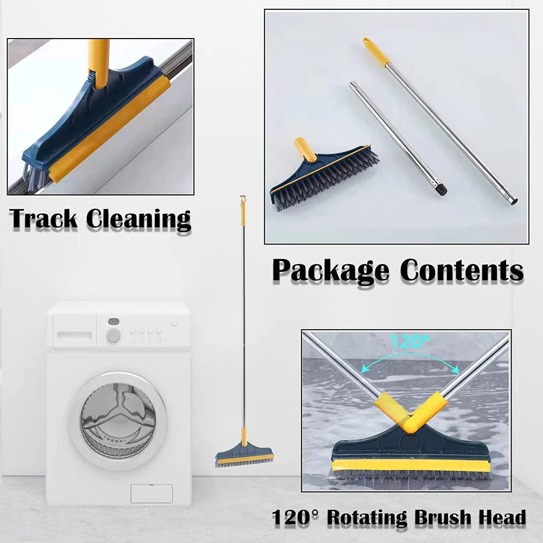 120° Rotatable - 2 In 1 Cleaning Brush