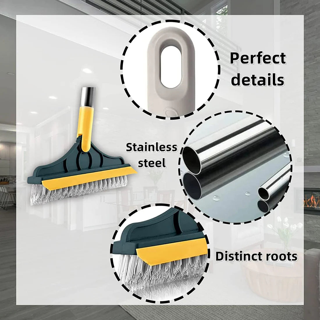 120° Rotatable - 2 In 1 Cleaning Brush