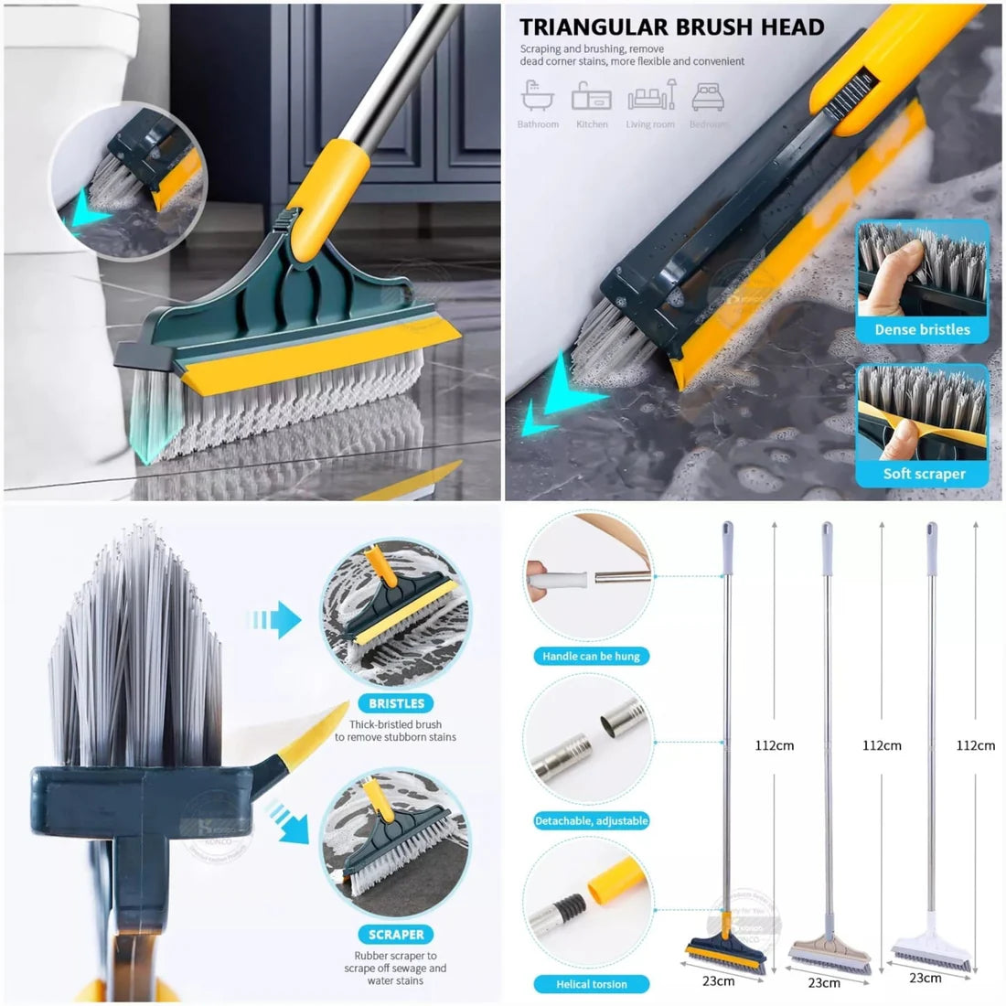 120° Rotatable - 2 In 1 Cleaning Brush