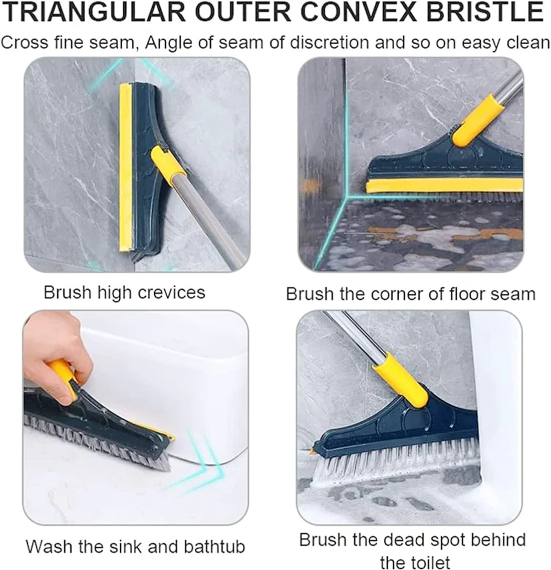 120° Rotatable - 2 In 1 Cleaning Brush