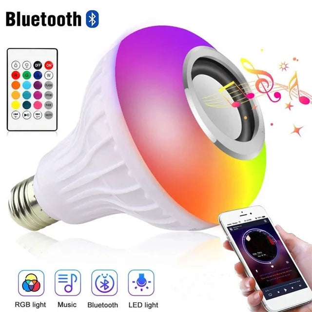 Smart LED Light Bulb With Bluetooth Speakers
